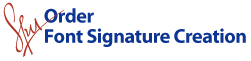 Order Font Signature Creation